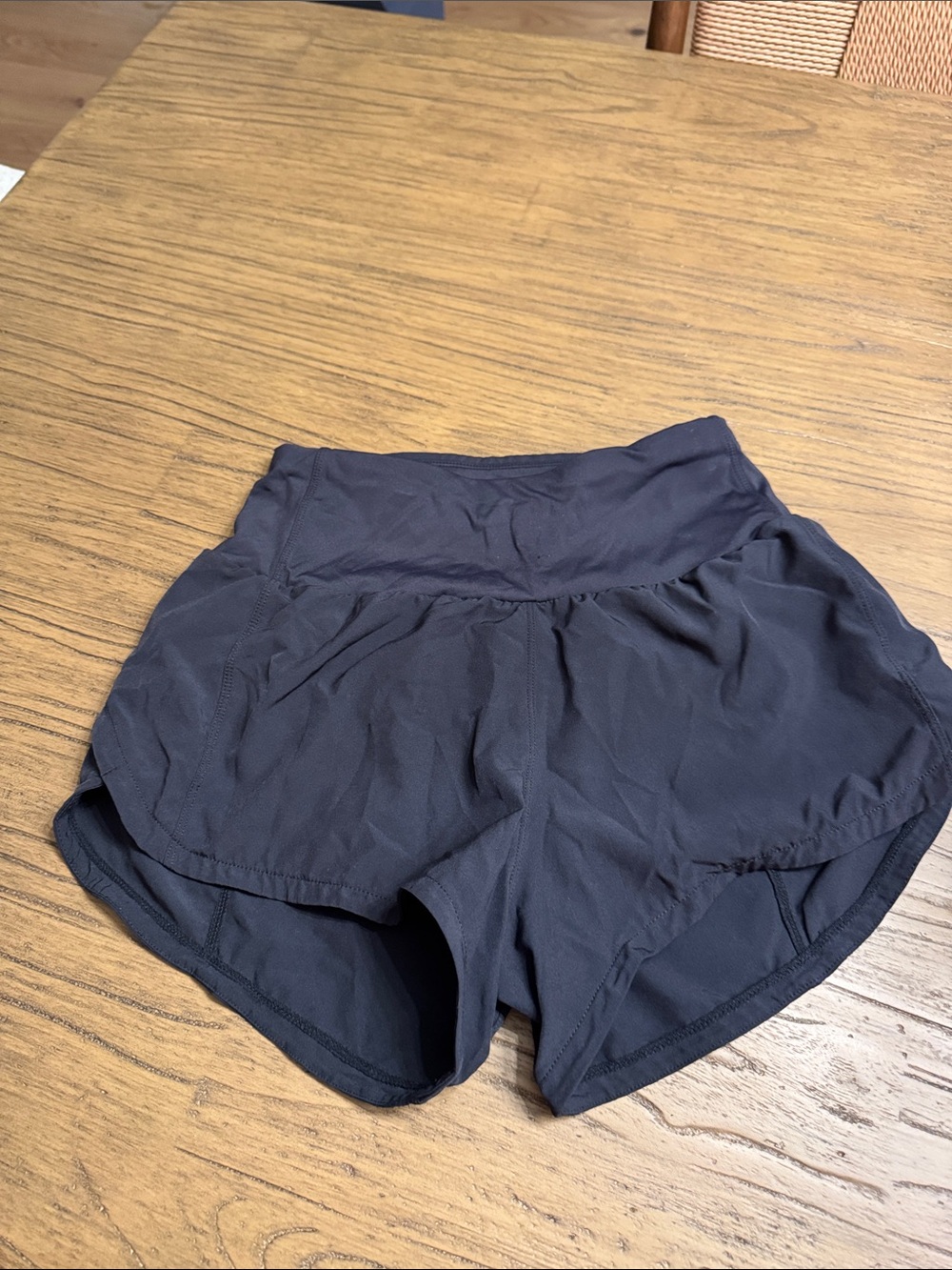 Women's High-Waist Black Athletic Shorts